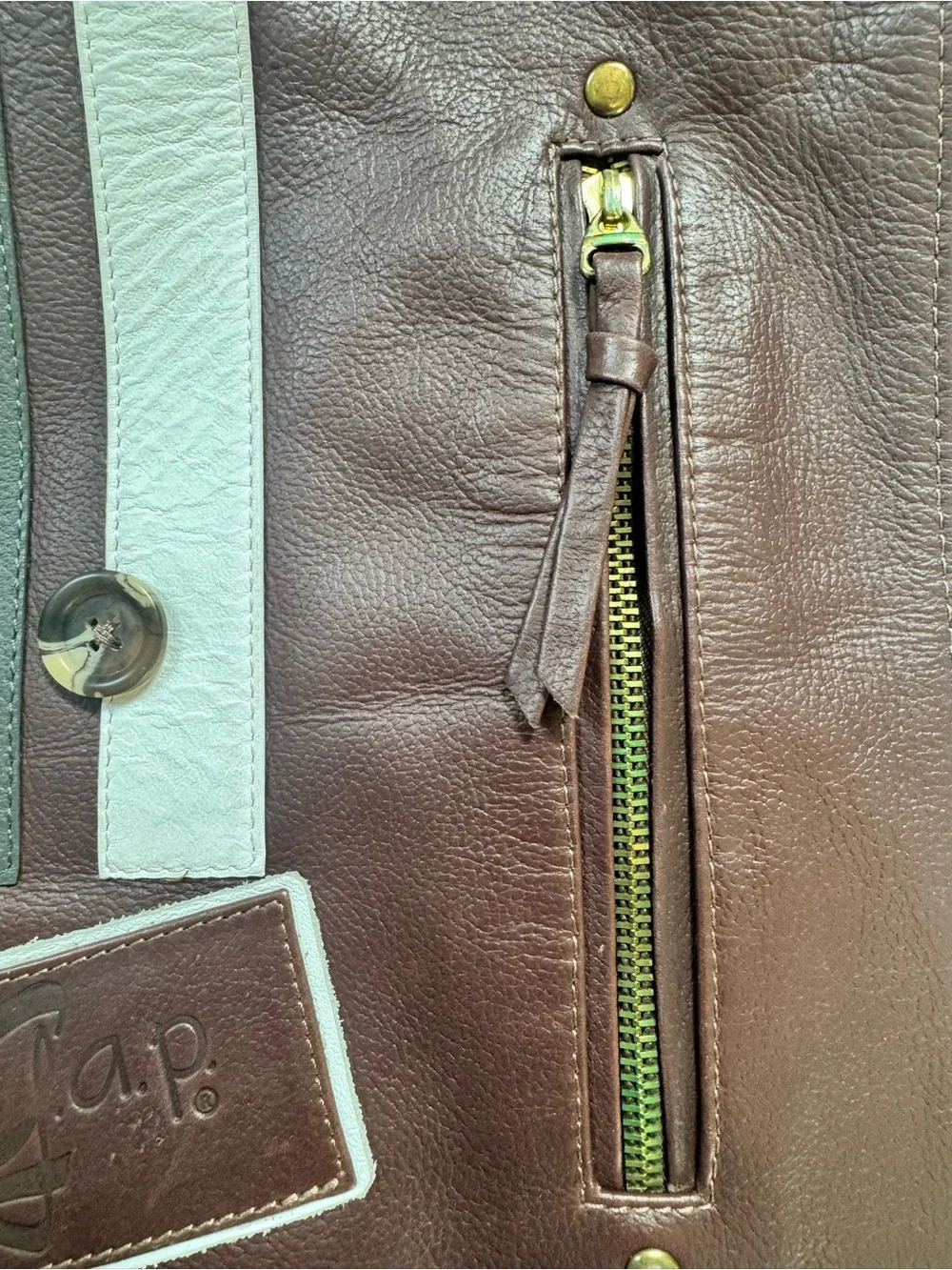 Handmade Colombian Leather Crossbody Messenger Bag Maroon/Brown Boho Artisan